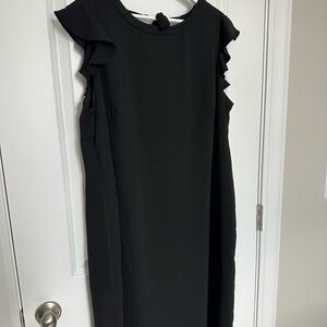 Loft Plus Black Sheath Dress 16 Plus NWT